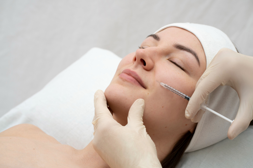 Full-face assessment for cheek filler at Valoura Med Spa in Savoy, IL