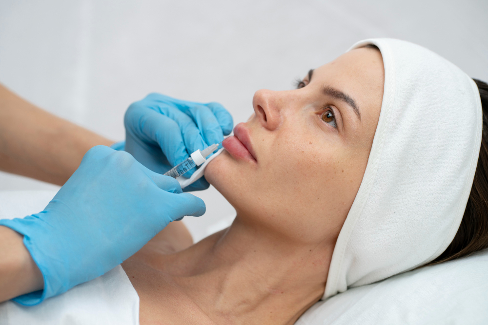 Lip flip treatment with Botox at Valoura Med Spa in Savoy, IL