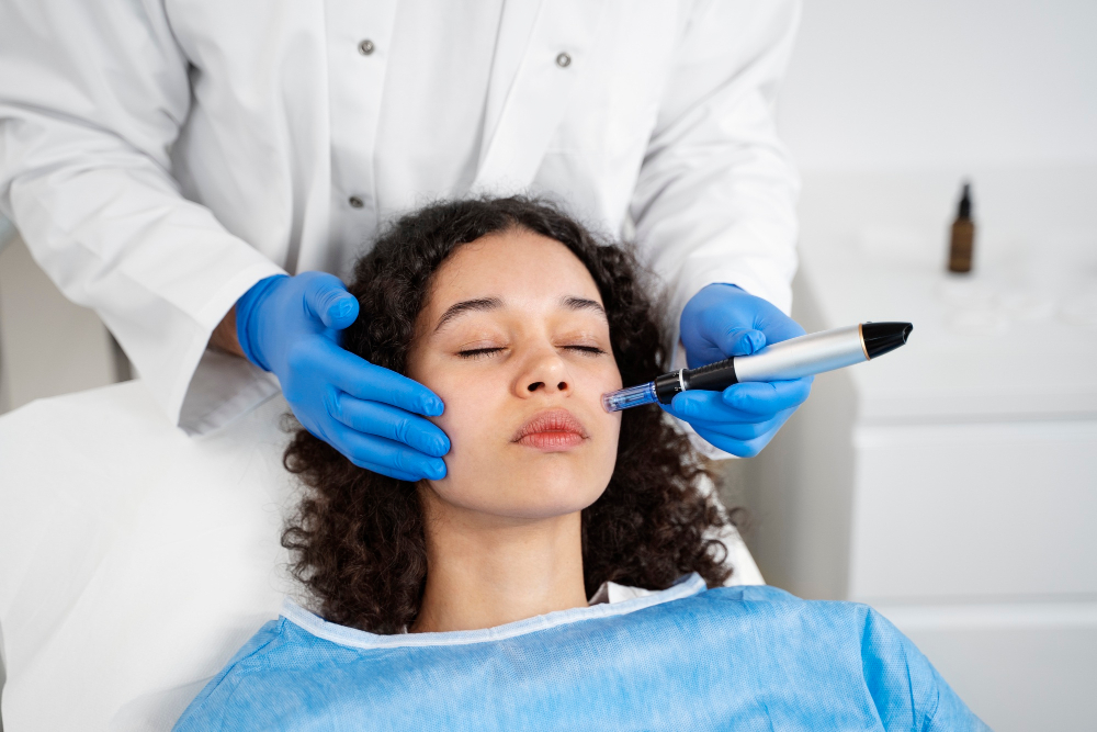 Medical microneedling treatment at Valoura Med Spa in Savoy, IL
