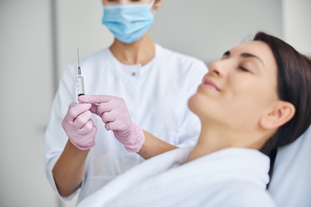 PRF being prepared from a blood sample at Valoura Med Spa in Savoy, IL