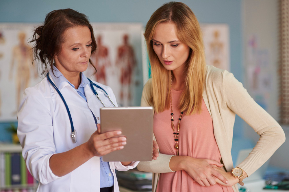 Women's sexual wellness consultation at Valoura Med Spa in Savoy, IL